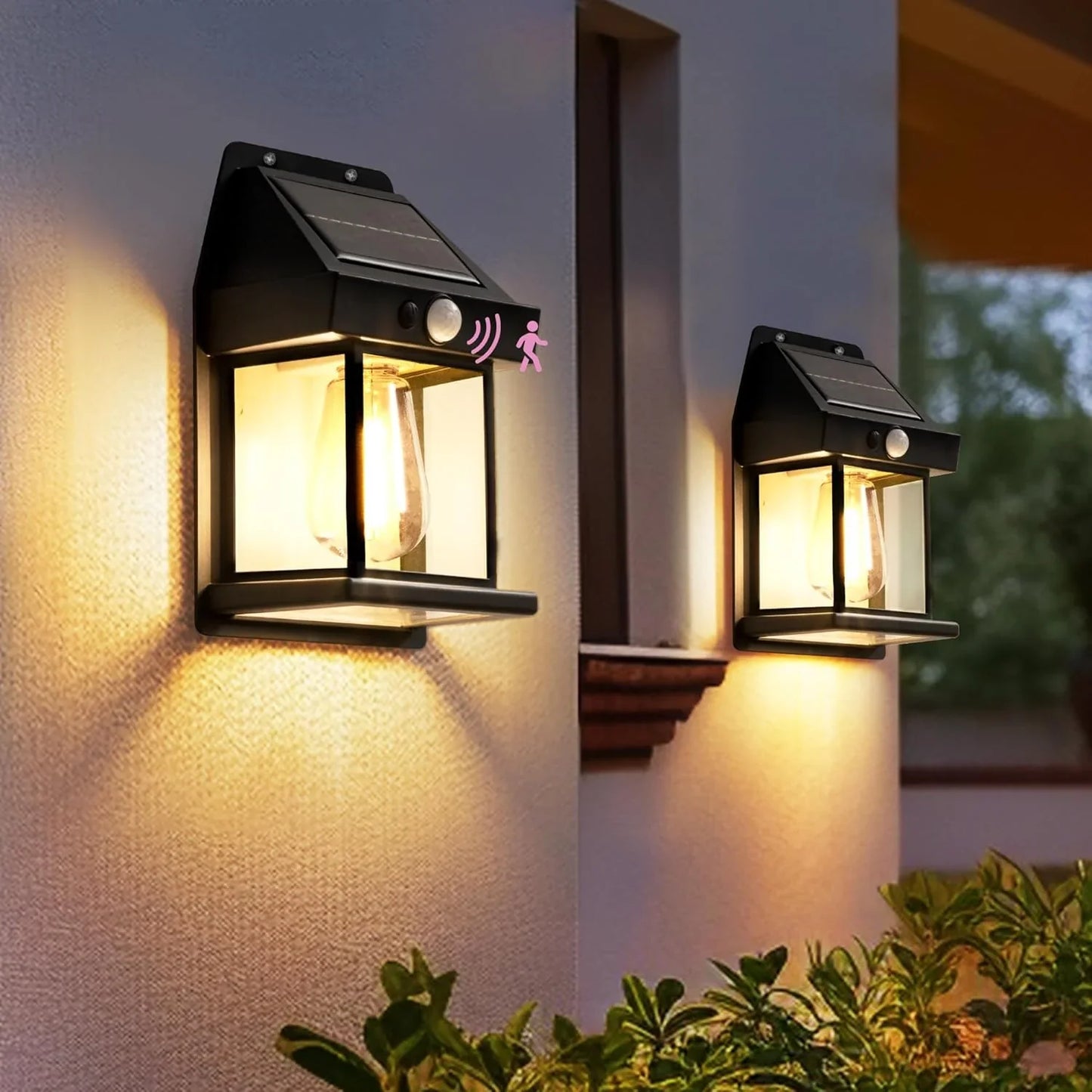 Solar Outdoor Wall Light with Motion Sensor